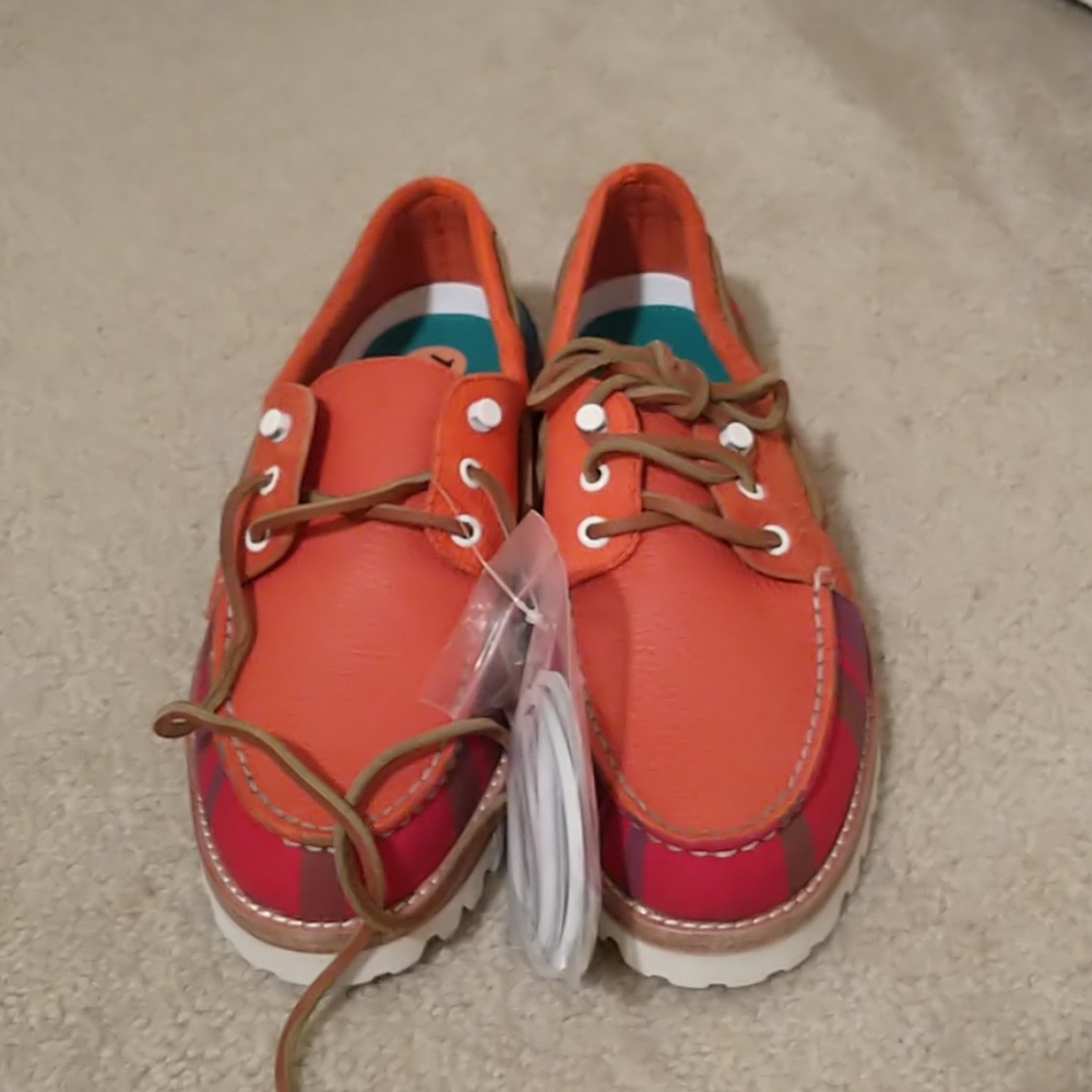 Rare Sperry Madras Sts22444 3-eye Plaid Boat Shoes - Picture 2 of 6